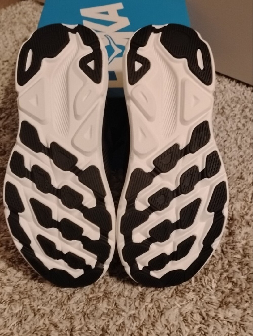Hoka Men's Black and White Road Running Shoes - Picture 3 of 4